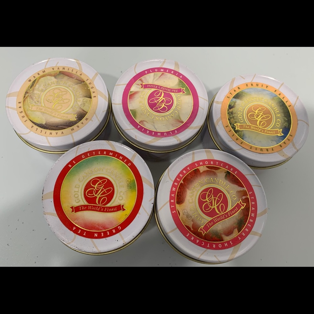 Gold canyon 2oz candle tins